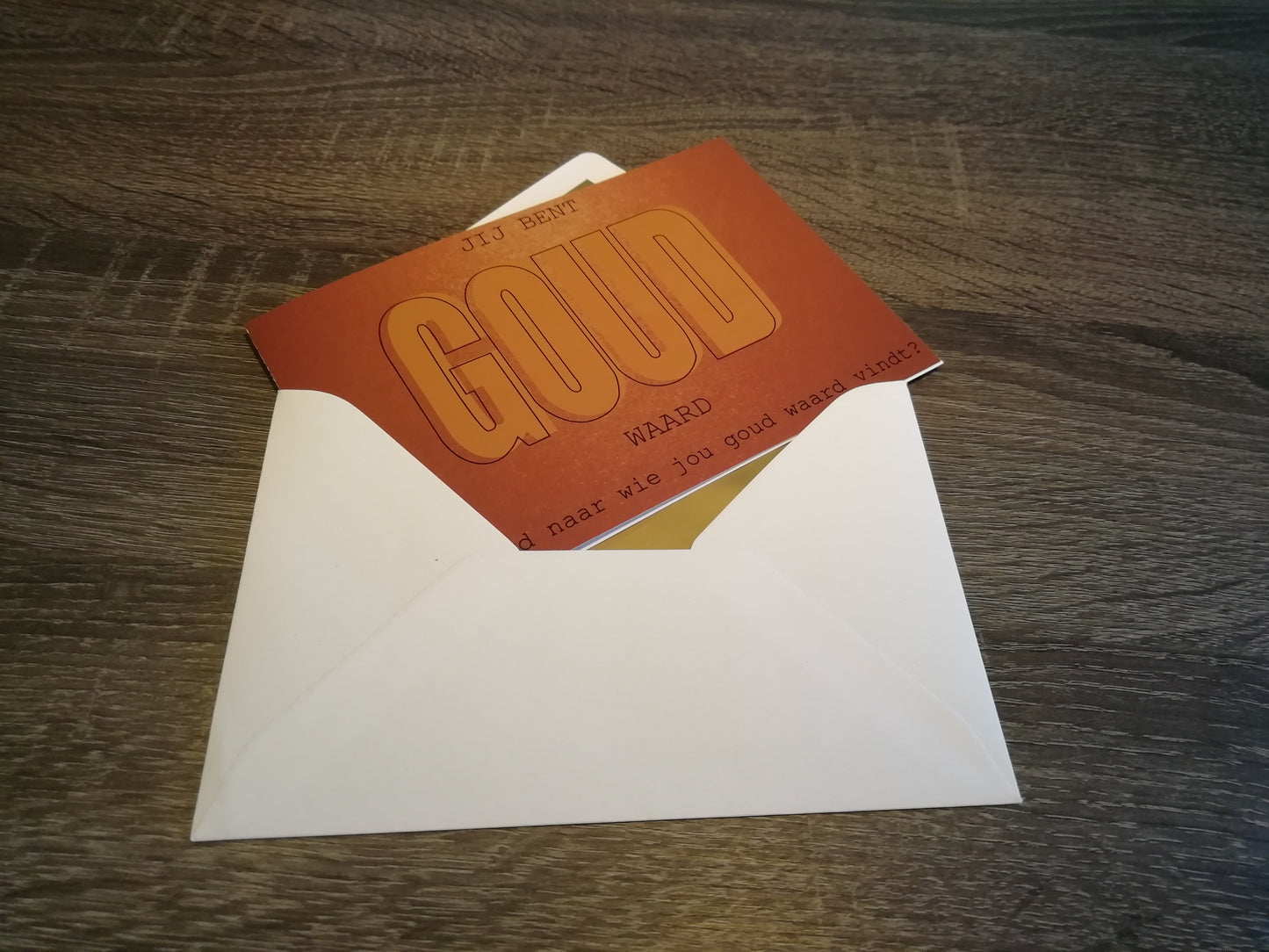 Persönliche Grußkarte mit 1 Gramm Barren reinem Gold!
